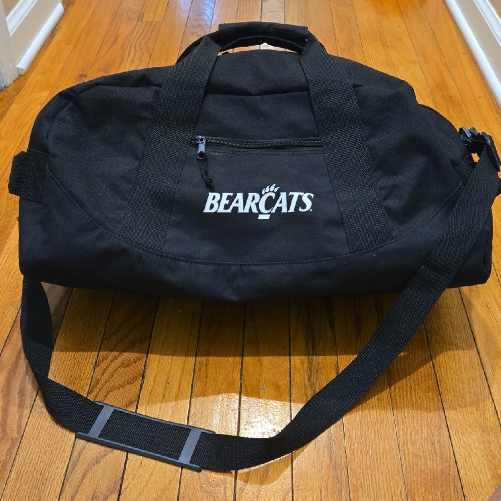 UC BEARCATS ▪︎ Black w/ White Logo Duffel Bag